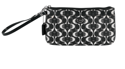 Peyton Dream Wristlet, £55, Handbags, Black/White, Canvas, Front view